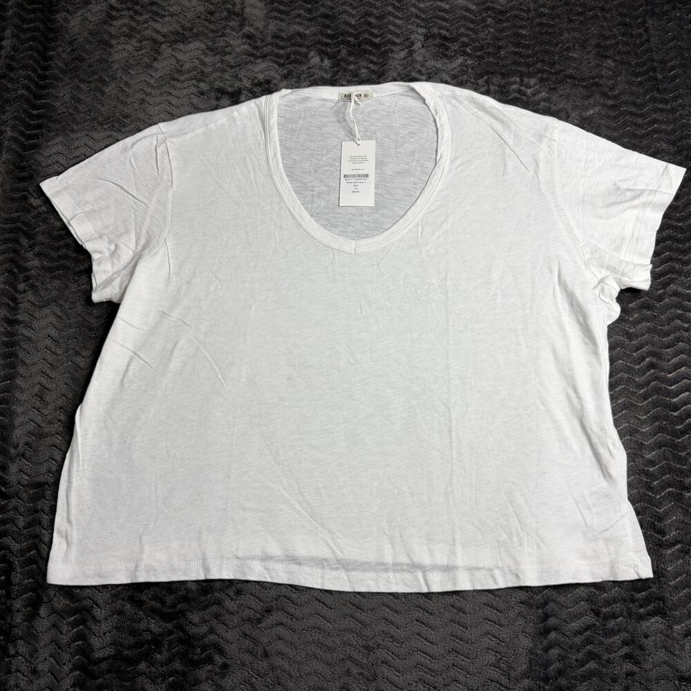 Buck Mason White Slub Easy V Neck Tee T Shirt Womens Size 2XL NWT